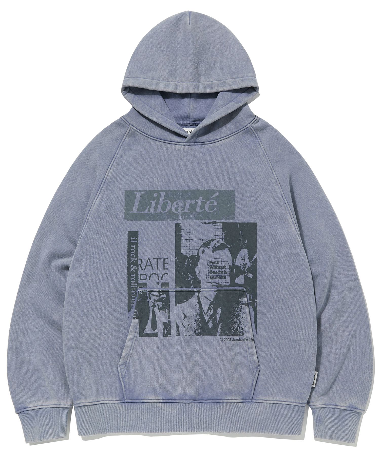 MUSINSA公式 | VIVASTUDIO POST GRAPHIC HOODIE [MID BLUE]