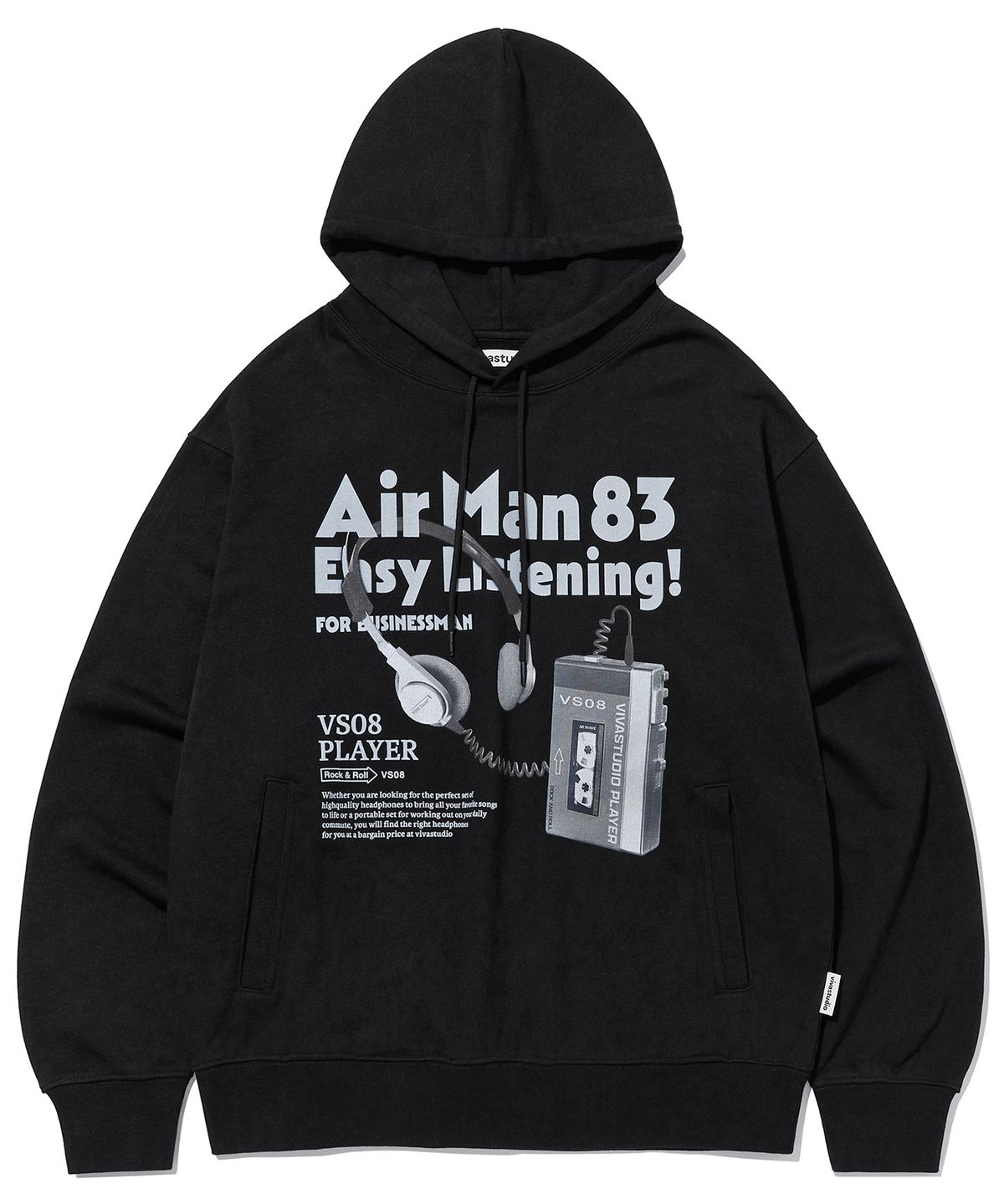 비바스튜디오(VIVASTUDIO) AIR MAN HOODIE [BLACK]