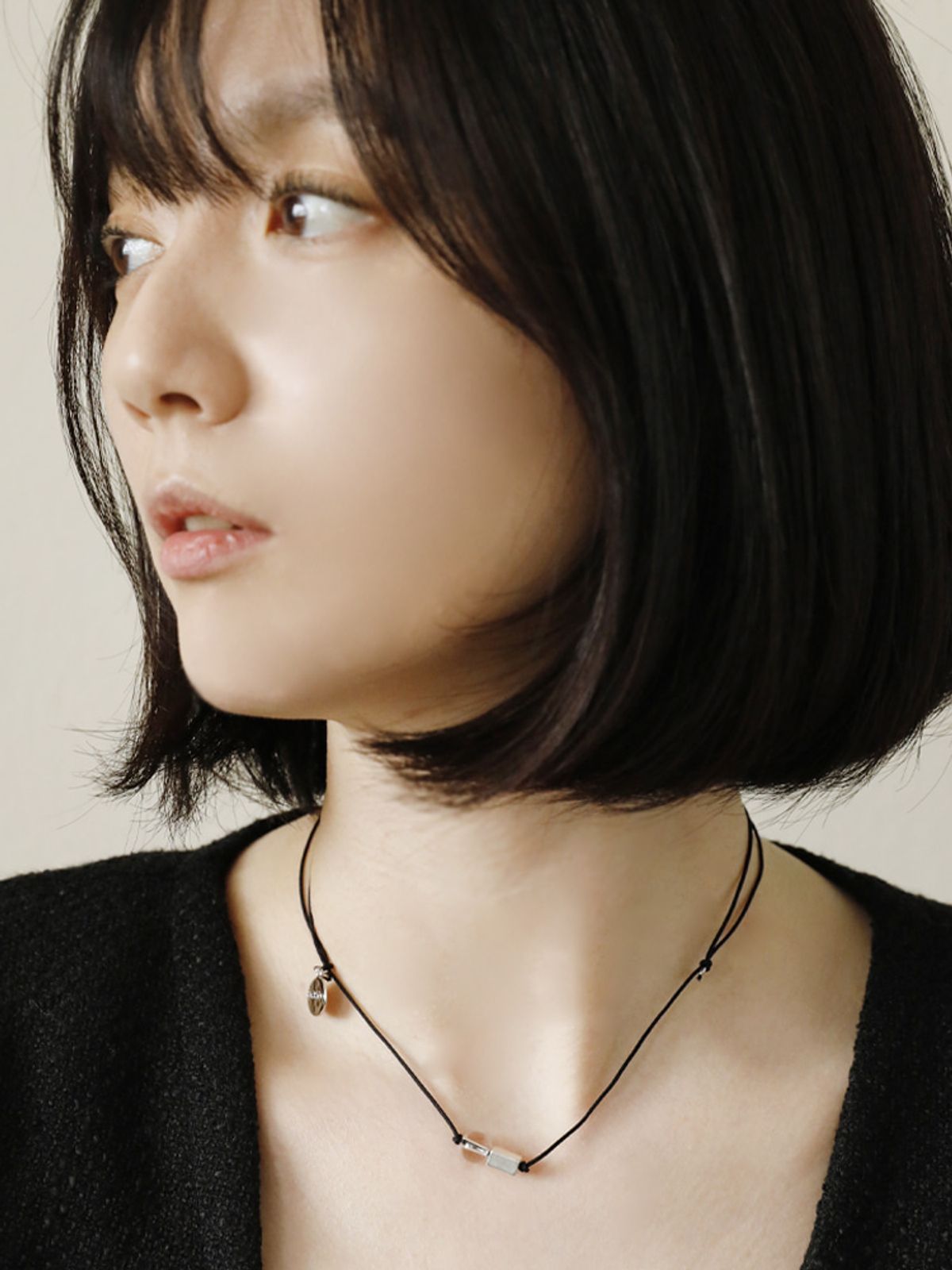 소수(SOSOO) Crystal Silk Necklace 크리스탈 실크 목걸이