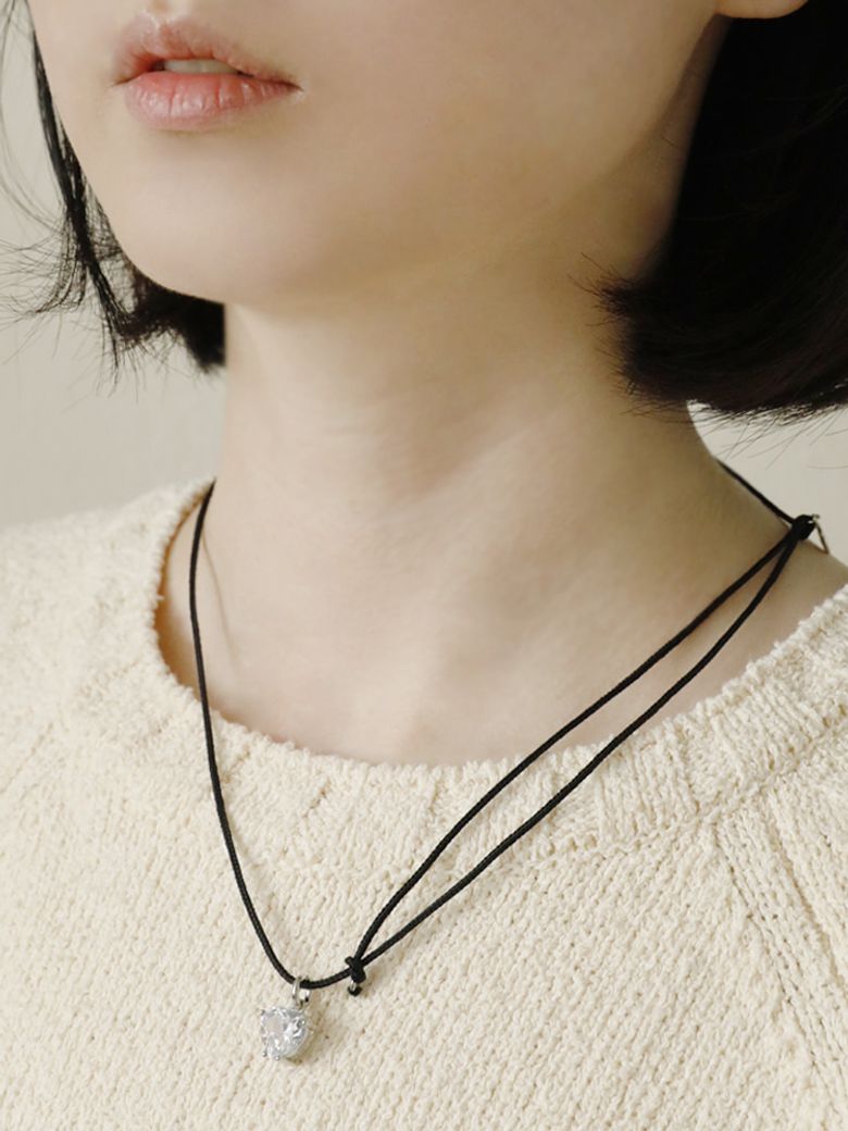Cubic Silk Necklace 큐빅 실크 목걸이