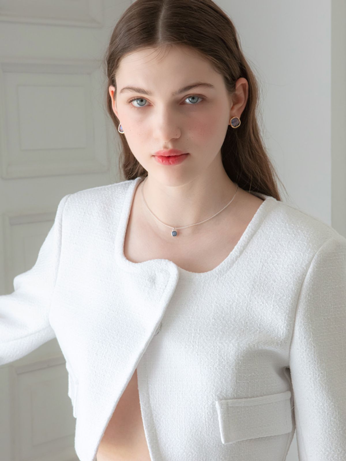 소수(SOSOO) Marin Square Necklace 마린 스퀘어 목걸이