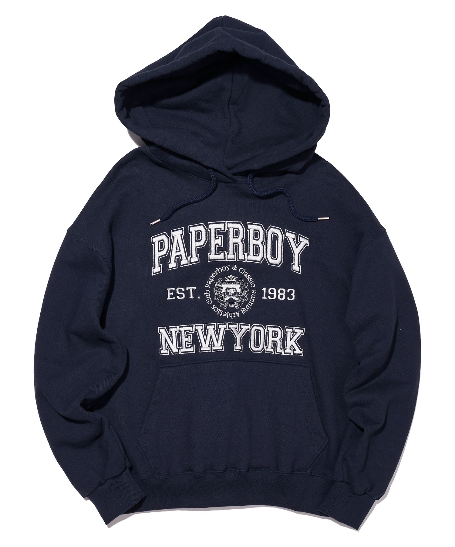 MUSINSA | PAPERBOY New York Arch Hoodie - Navy