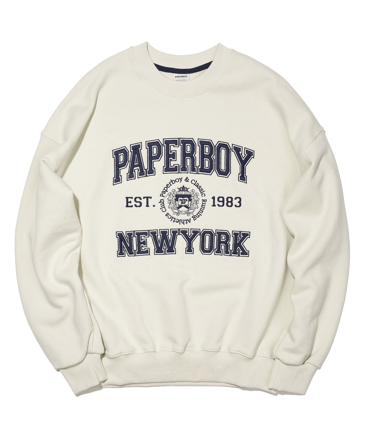페이퍼보이(PAPERBOY) 뉴욕 아치 스웨트셔츠-아몬드