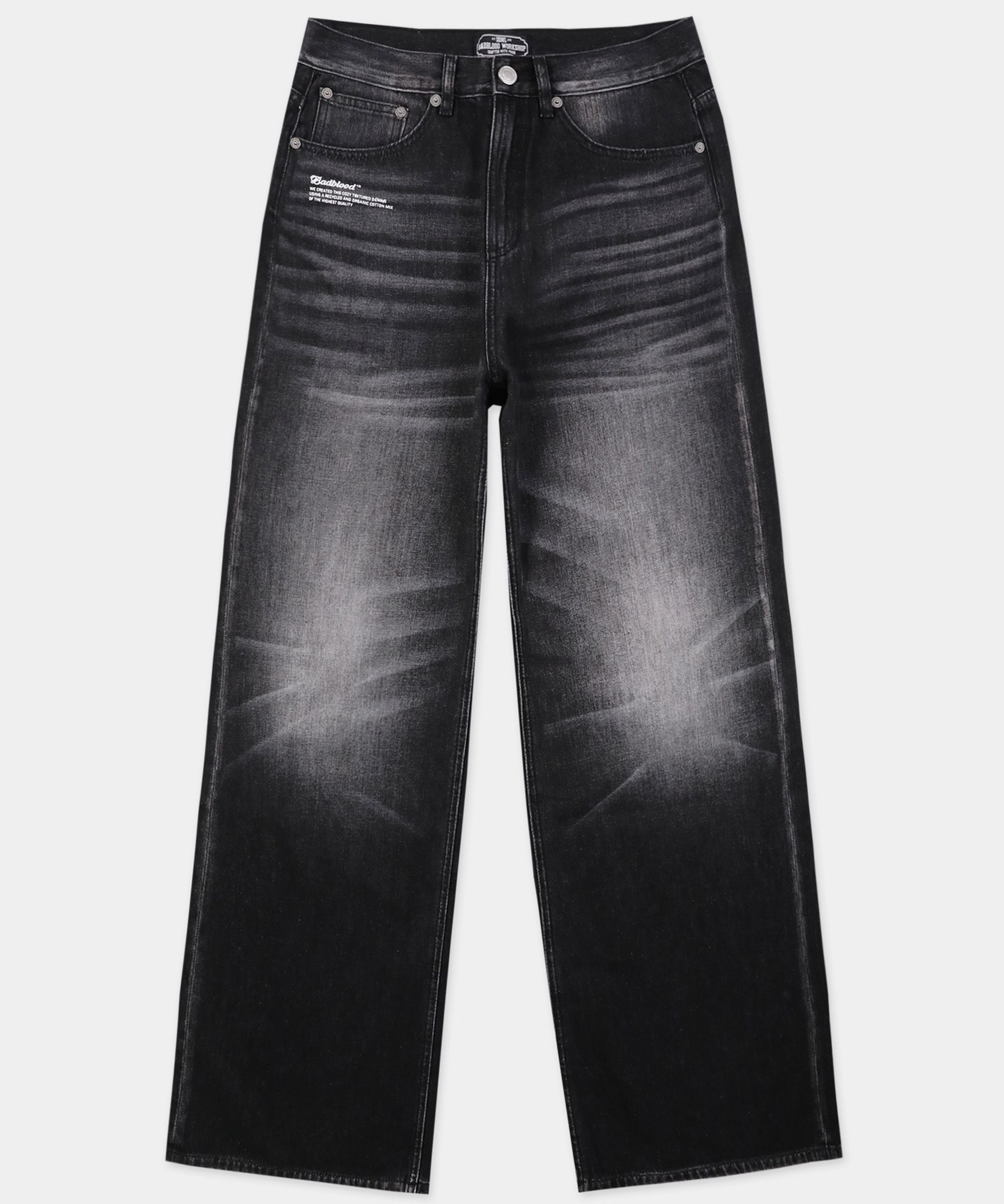 BADBLOOD ■ 0093 Wide Denim Jeans デニム MUSINSA | BADBLOOD 0093 Wide Denim Jeans - Dark Gray