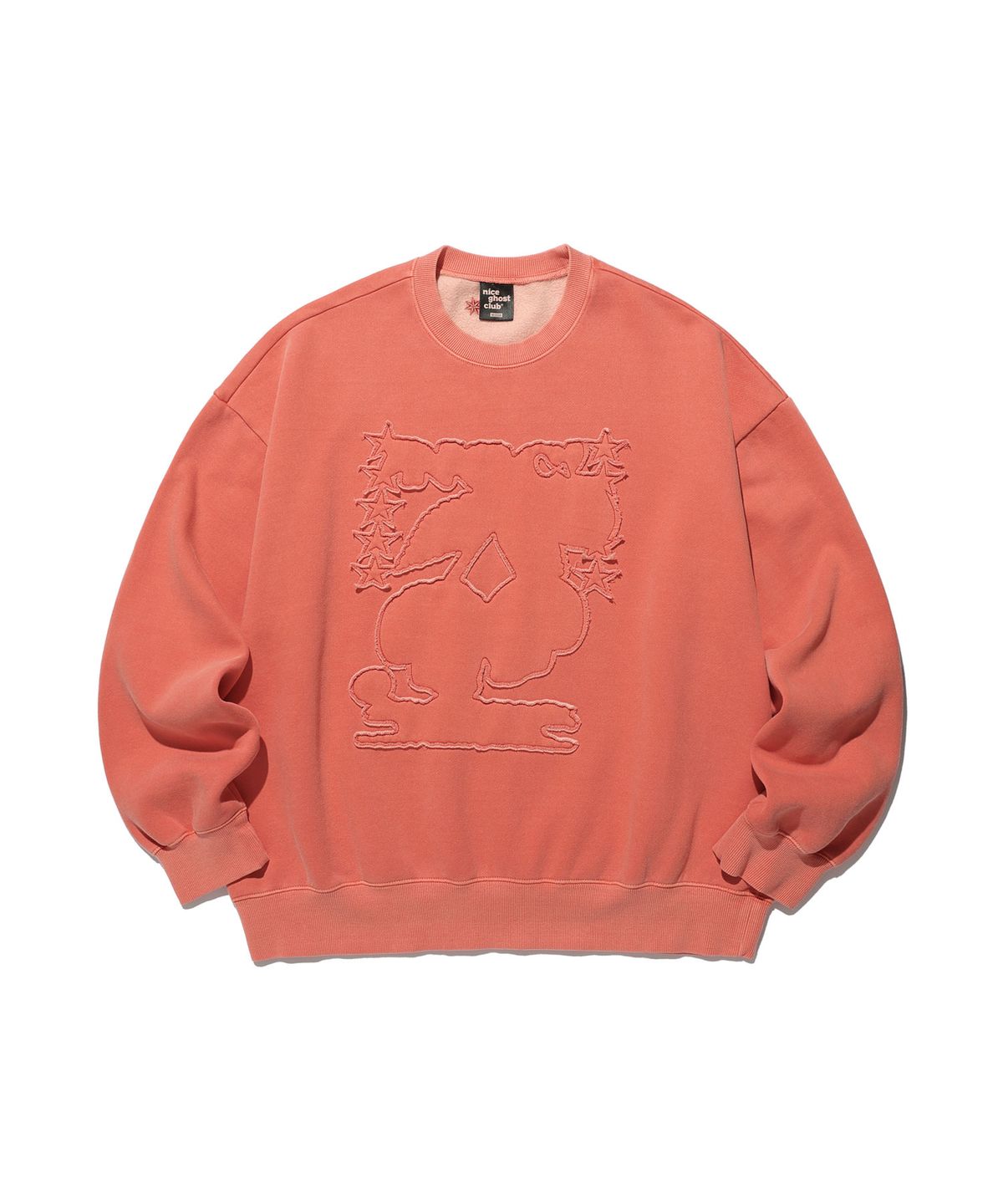 나이스고스트클럽(NICEGHOSTCLUB) POSTER PIGMENT SWEATSHIRTS_ORANGE(NG2DFUM454A)