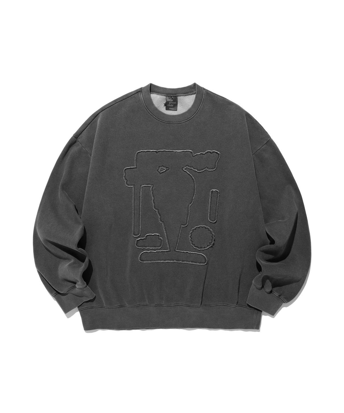 나이스고스트클럽(NICEGHOSTCLUB) POSTER PIGMENT SWEATSHIRTS_CHARCOAL(NG2DFUM454A)