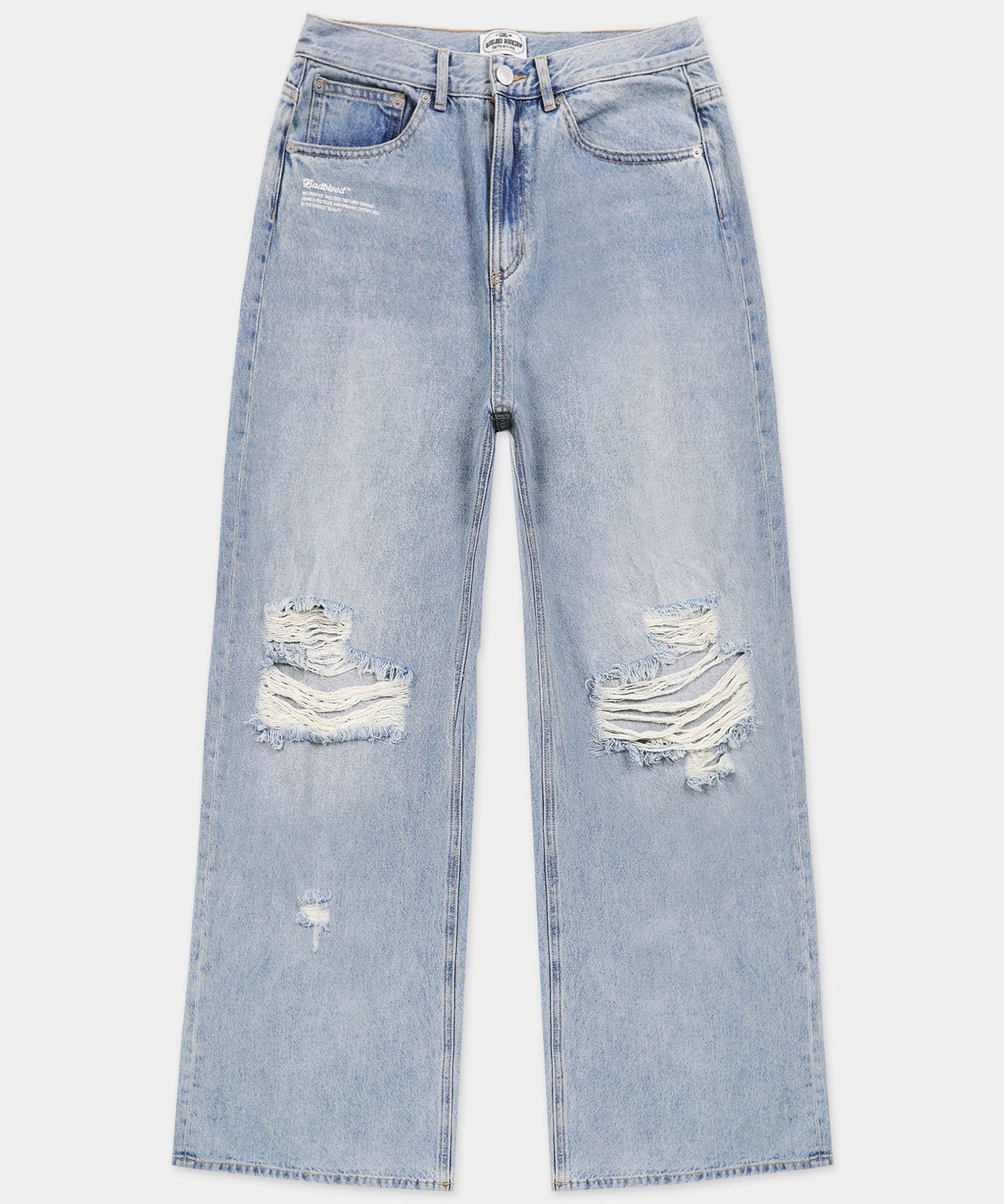 BADBLOOD ■ 0093 Wide Denim Jeans デニム MUSINSA公式 | BADBLOOD 0093 Wide Denim Jeans - Light Blue