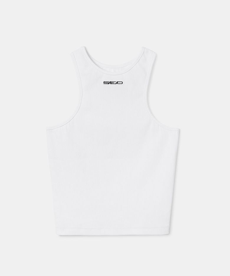 BASIC RIBBED SLEEVELESS_WHITE
