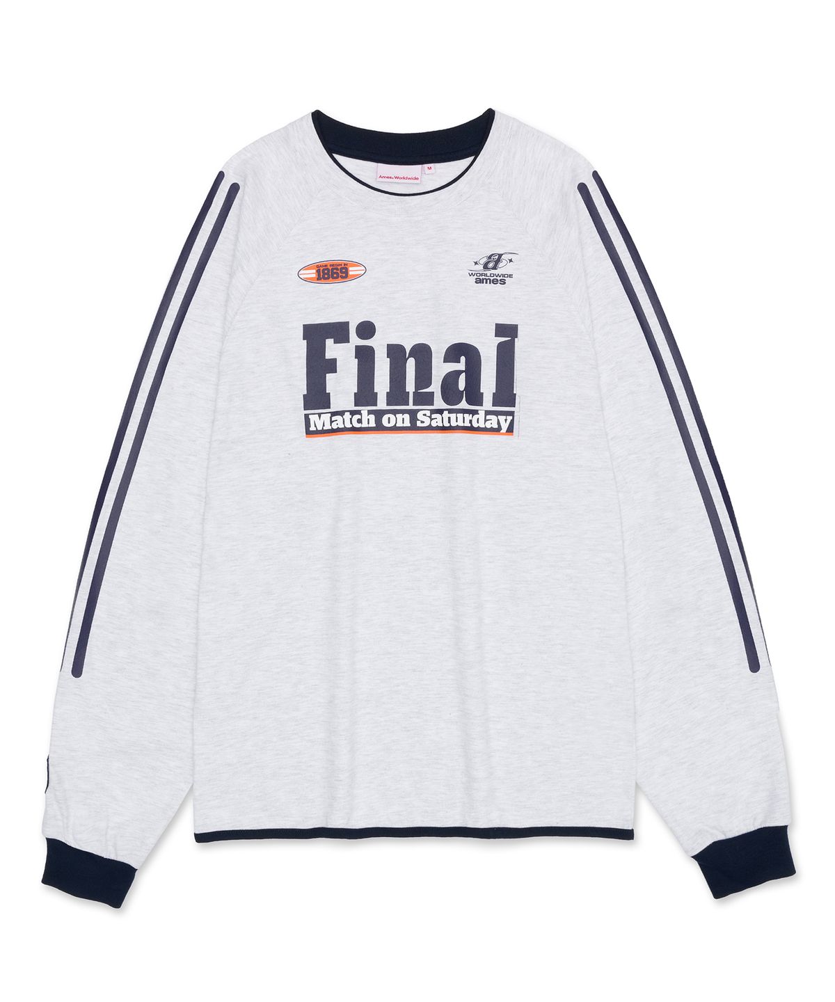 아메스 월드와이드(AMES-WORLDWIDE) FINAL MATCH LS TEE GREY (AM2DFUT553A)