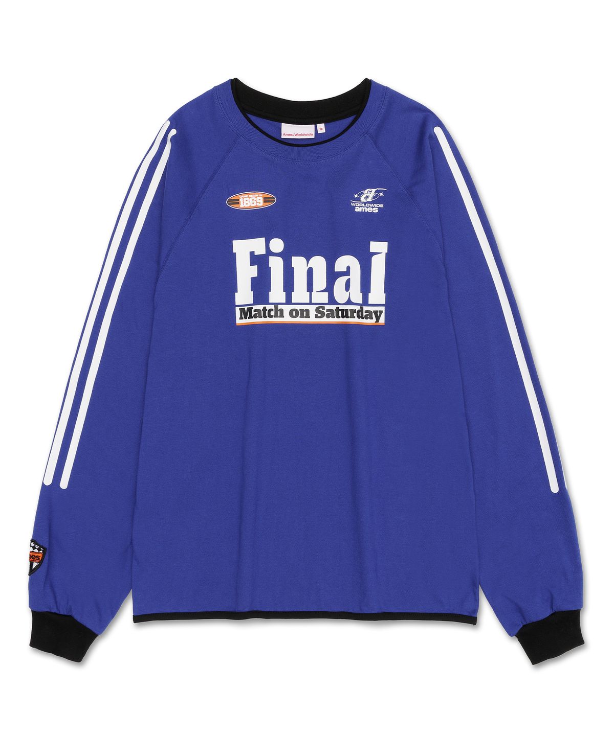 아메스 월드와이드(AMES-WORLDWIDE) FINAL MATCH LS TEE BLUE (AM2DFUT553A)