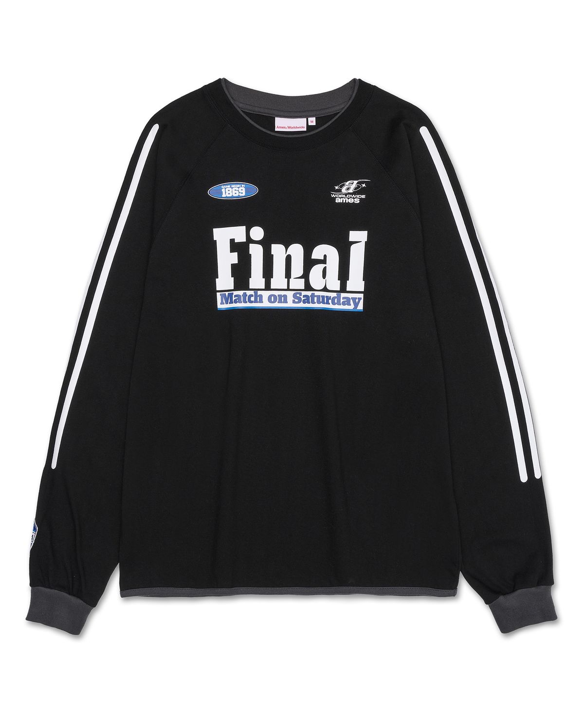아메스 월드와이드(AMES-WORLDWIDE) FINAL MATCH LS TEE BLACK (AM2DFUT553A)