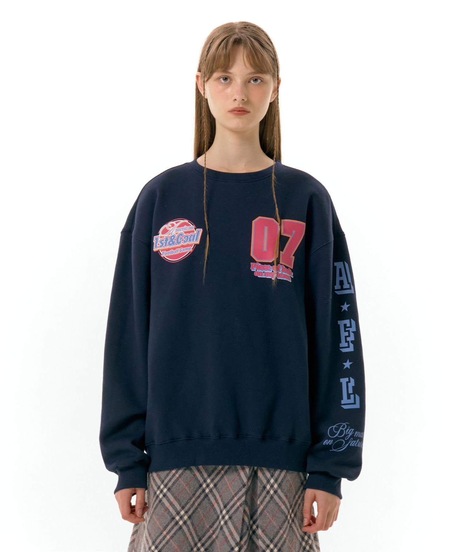 ★AMES-WORLDWIDE★1ST GOAL SWEATSHIRT NAVY★正規品/直送料込 MUSINSA | AMES-WORLDWIDE 1ST GOAL SWEATSHIRT NAVY