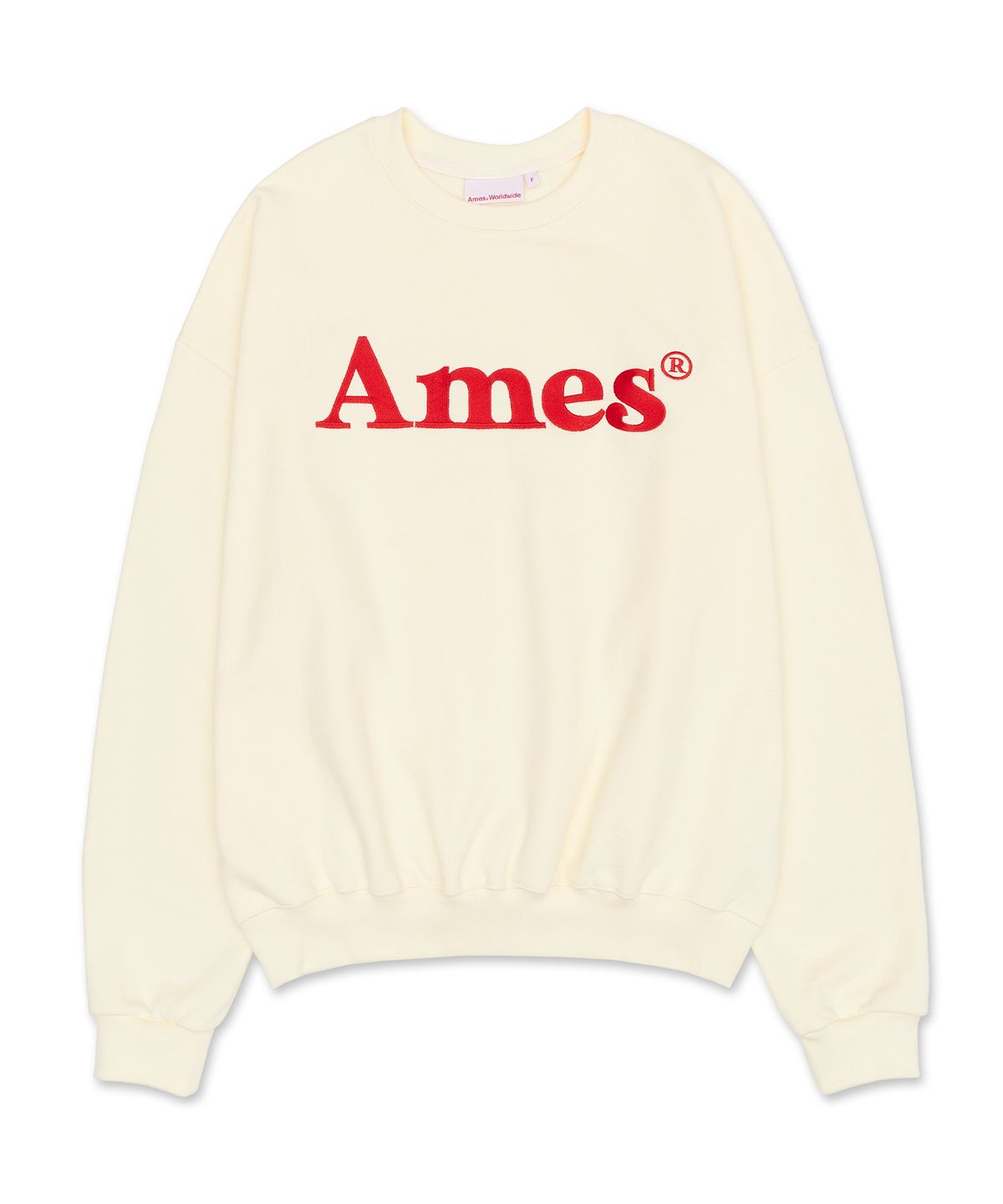 아메스 월드와이드(AMES-WORLDWIDE) BASIC LOGO SWEATSHIRT CREAM