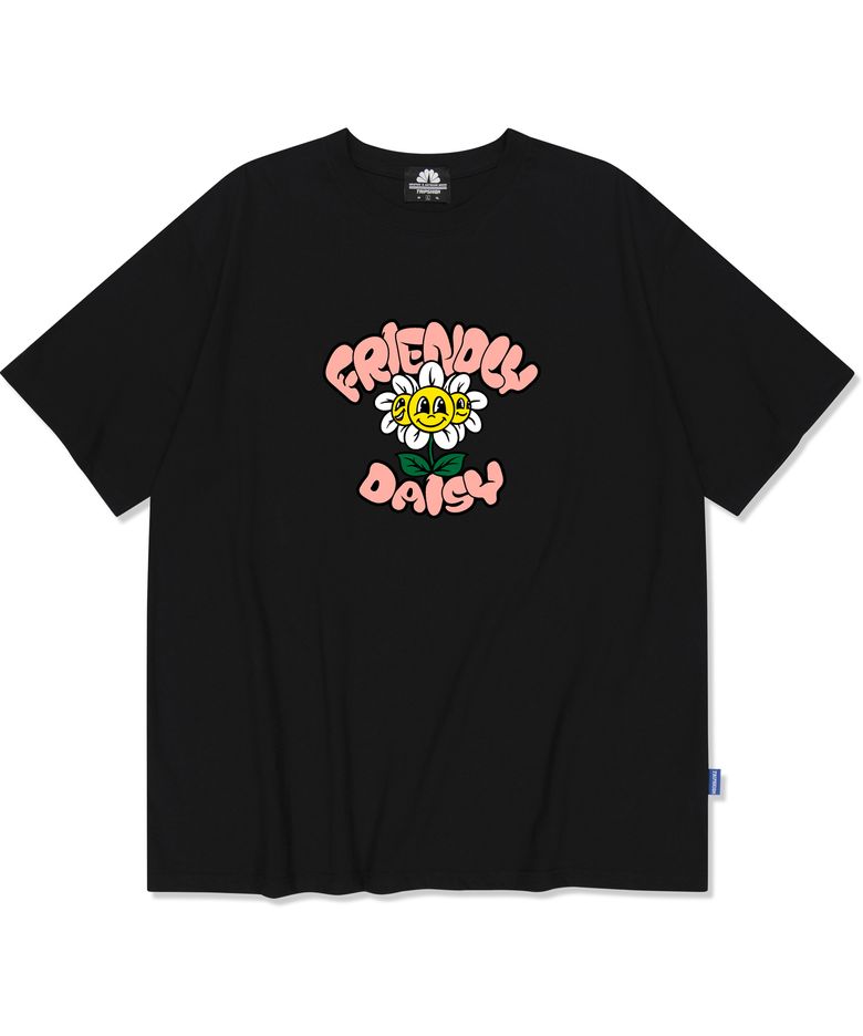 TRIPLE FLOWERCUP GRAPHIC 티셔츠 - 블랙
