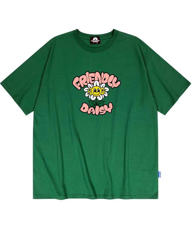 TRIPLE FLOWERCUP GRAPHIC 티셔츠 - 그린