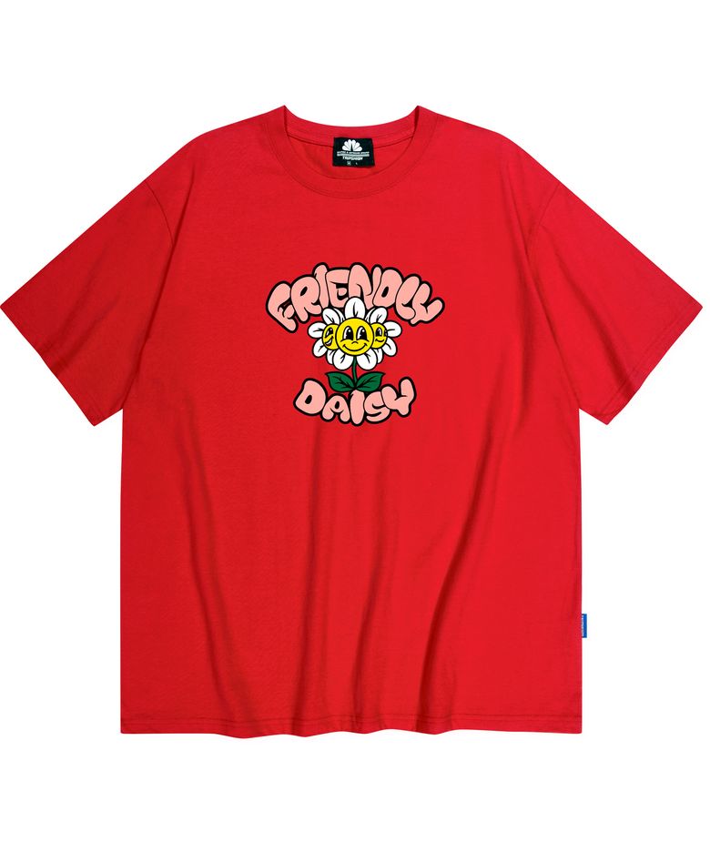 TRIPLE FLOWERCUP GRAPHIC 티셔츠 - 레드