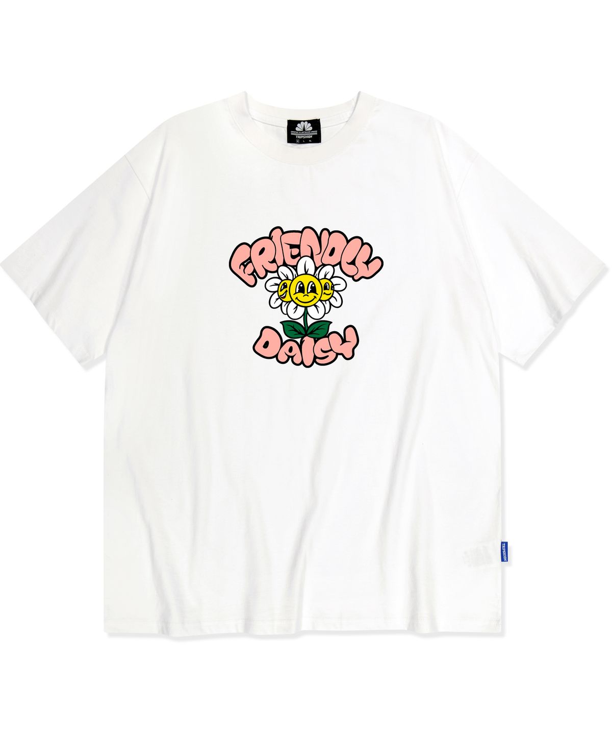 트립션(TRIPSHION) TRIPLE FLOWERCUP GRAPHIC 티셔츠 - 화이트