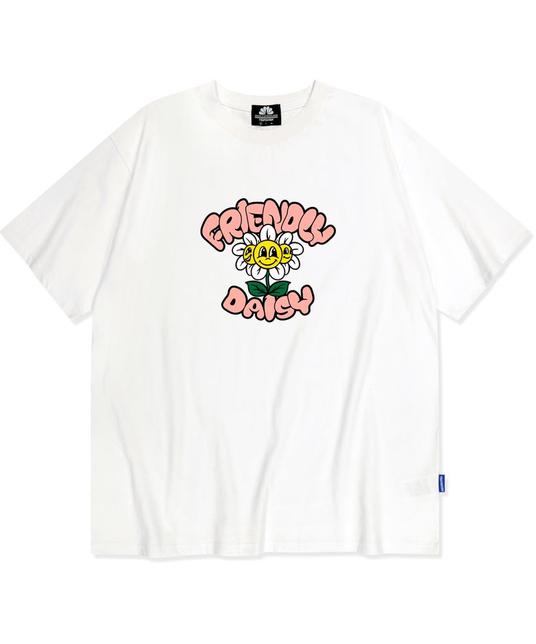 TRIPLE FLOWERCUP GRAPHIC 티셔츠 - 화이트