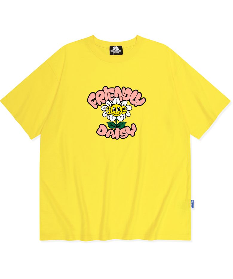 TRIPLE FLOWERCUP GRAPHIC 티셔츠 - 옐로우