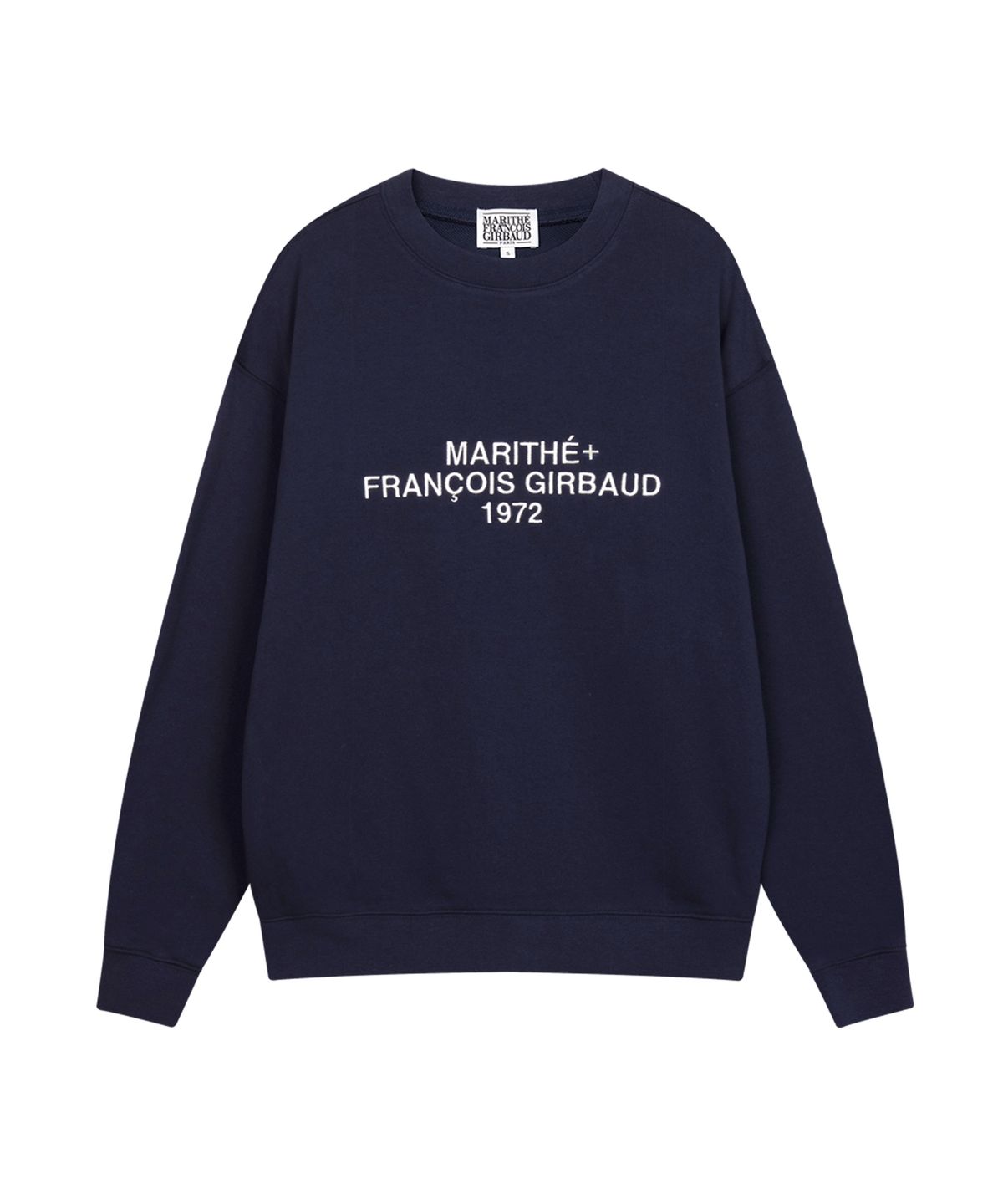 마리떼 프랑소와 저버(MARITHÉ + FRANҪOIS GIRBAUD) LETTERING LOGO SWEATSHIRT navy