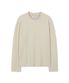 루즈 리브드 모크넥 니트 티셔츠 CREAM