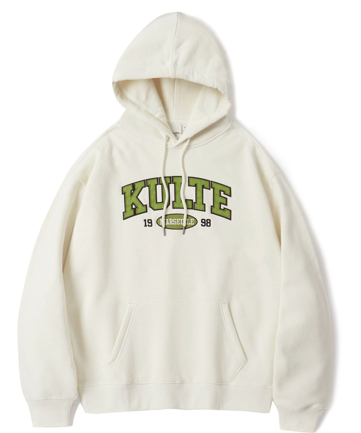 쿨트(KULTE) 트윌 아치로고 후디 IVORY