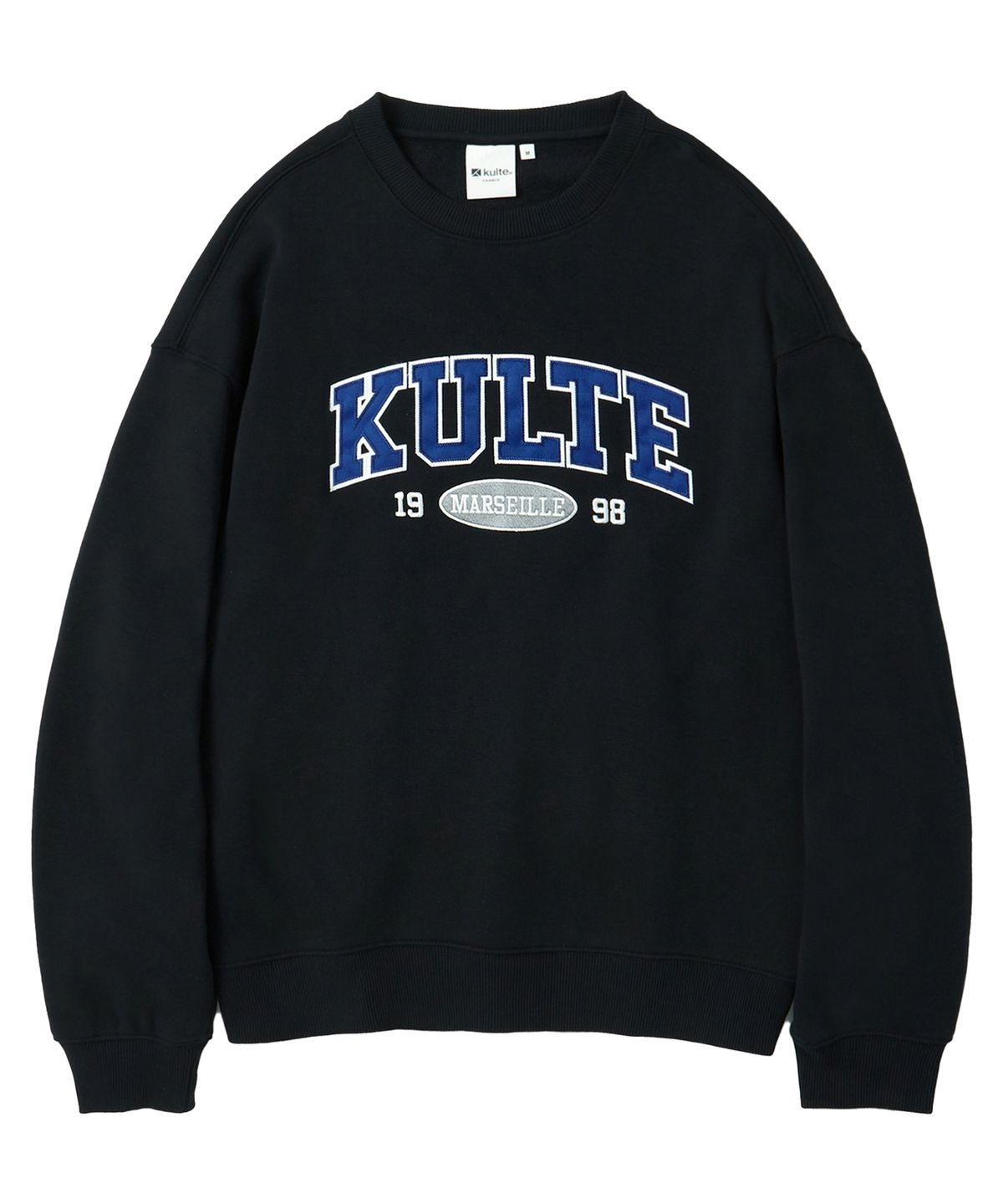 쿨트(KULTE) 트윌 아치 로고 크루넥 BLACK