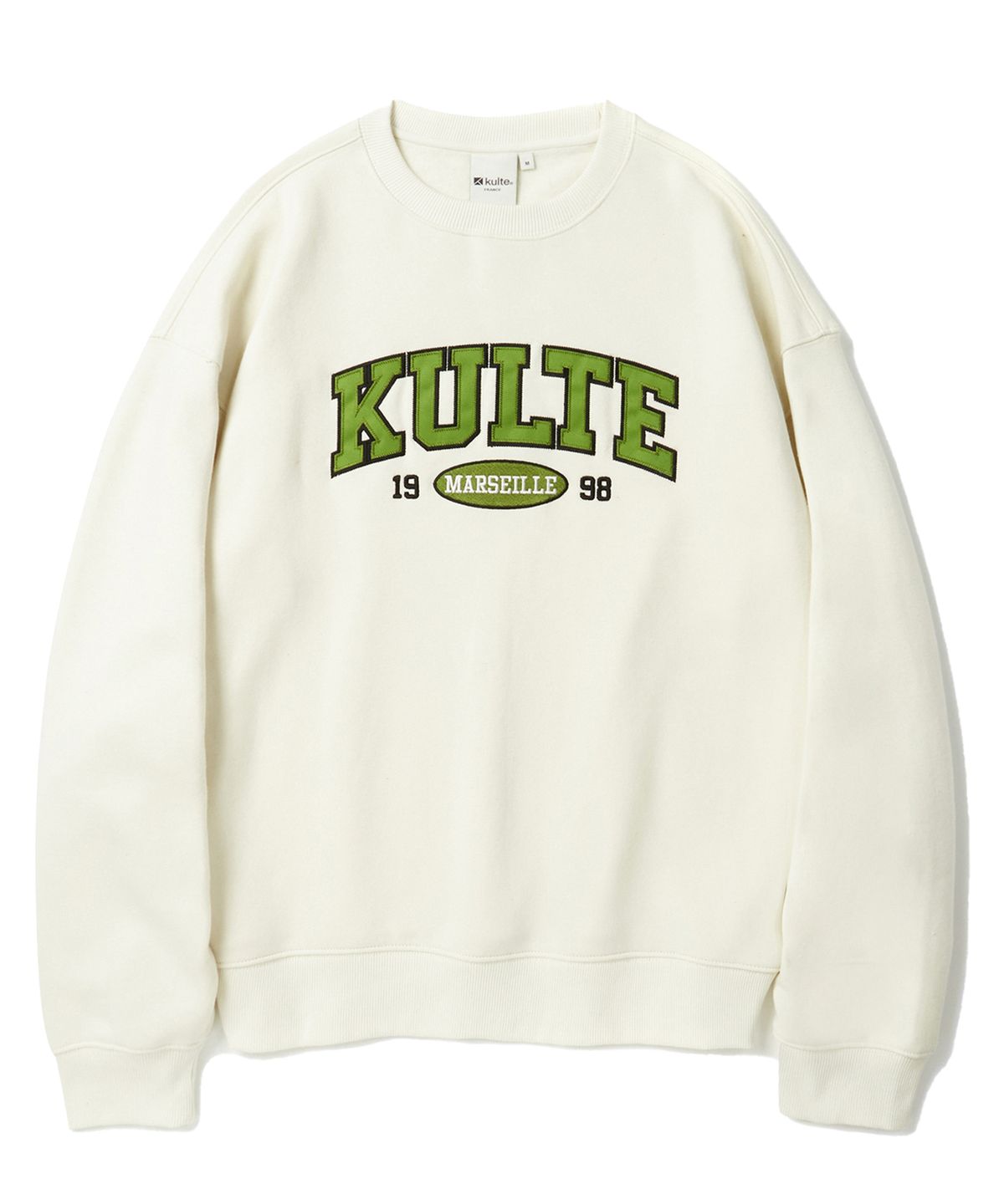 쿨트(KULTE) 트윌 아치 로고 크루넥 IVORY