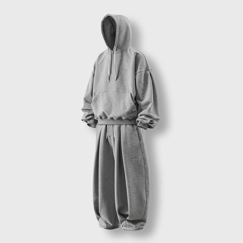 【ANGLAN】23FW★ [AG] Valley Tuck Sweat Balloon Set up AG] Valley Tuck Sweat Balloon Set up - Black - ANGLAN