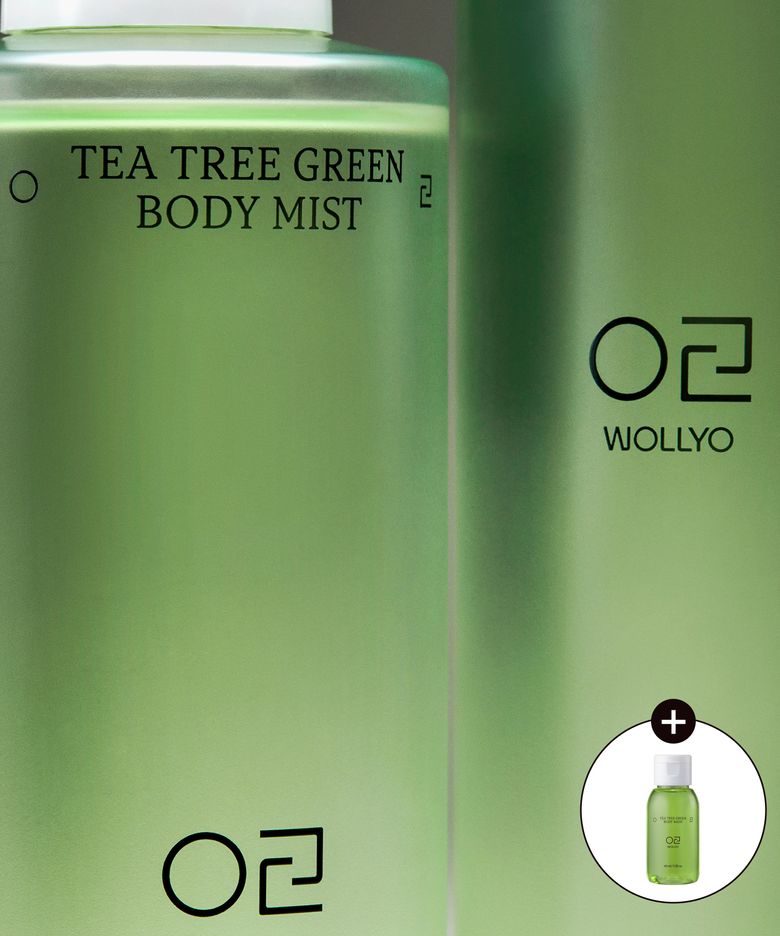[2pack ] 티트리 그린 등드름 바디미스트 200ml x 2개 (+미니 바디워시 증정)