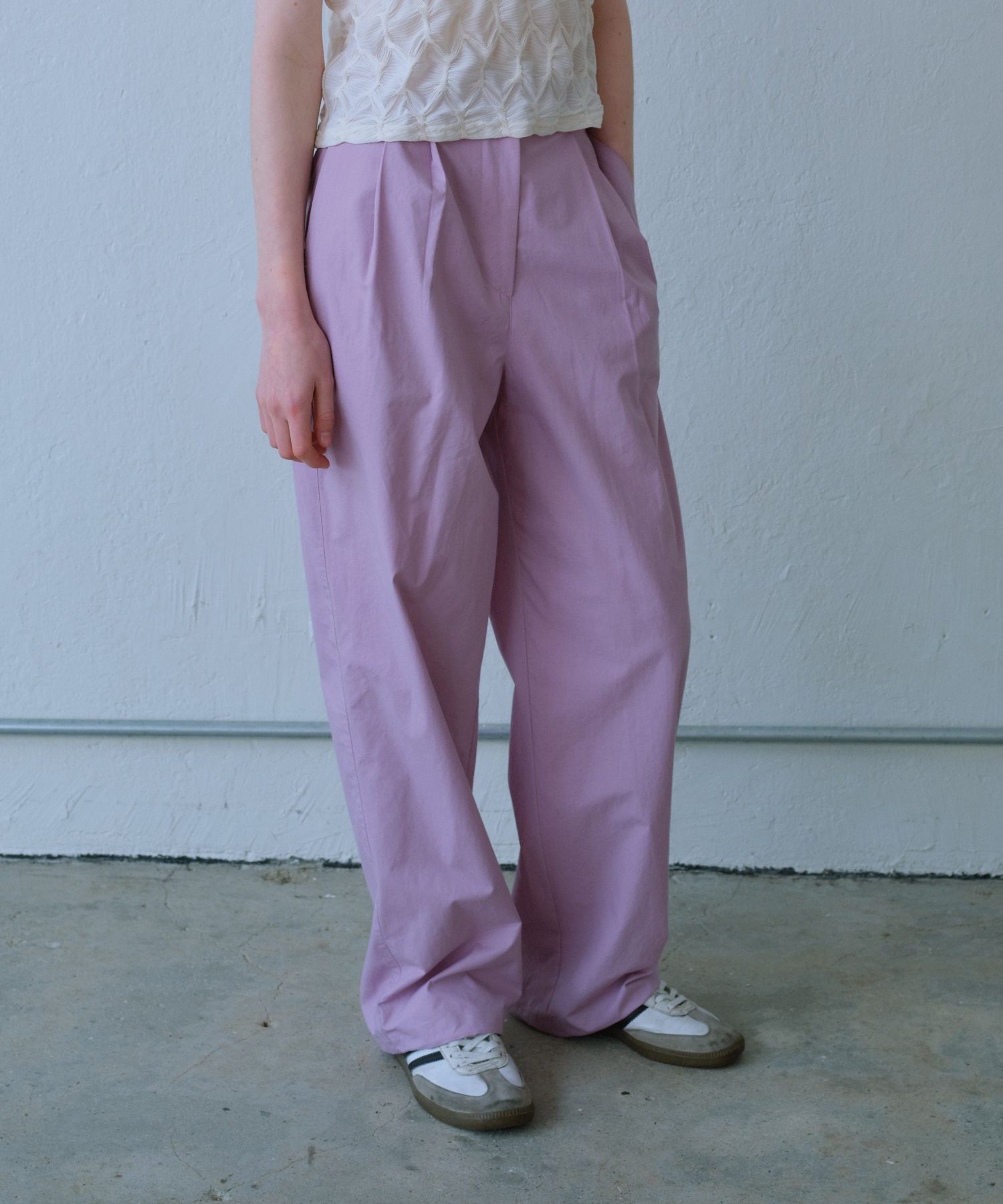 ★ POSZER★ Summer hem string pants lilac 231SMSPT046 MUSINSA | POSZER Summer hem string pants (lilac)