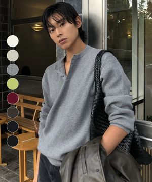 올웨이즈 워셔블 헨리넥 니트_8COLOR