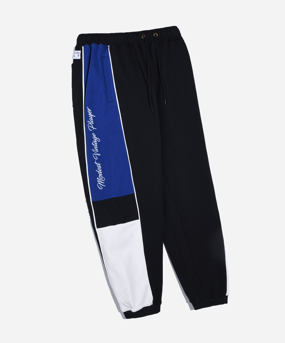 예일(YALE) [YALE X MVP] 럭비 컬러블럭 스웻 팬츠 블랙