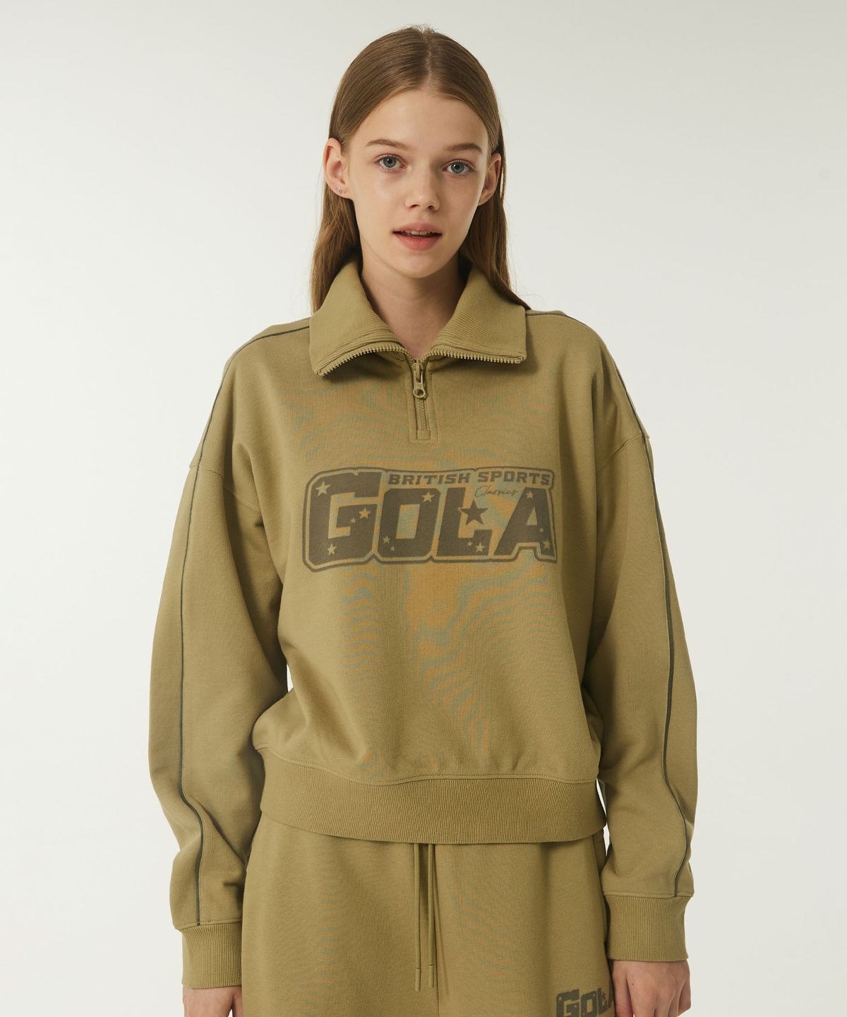 골라(GOLA) W BASIC HALF ZIP-UP SWEATSHIRTS [3 COLOR]