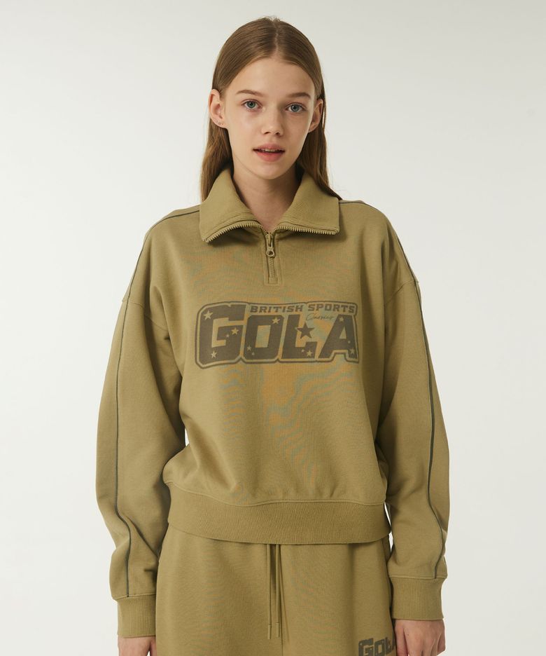 W BASIC HALF ZIP-UP SWEATSHIRTS [3 COLOR]
