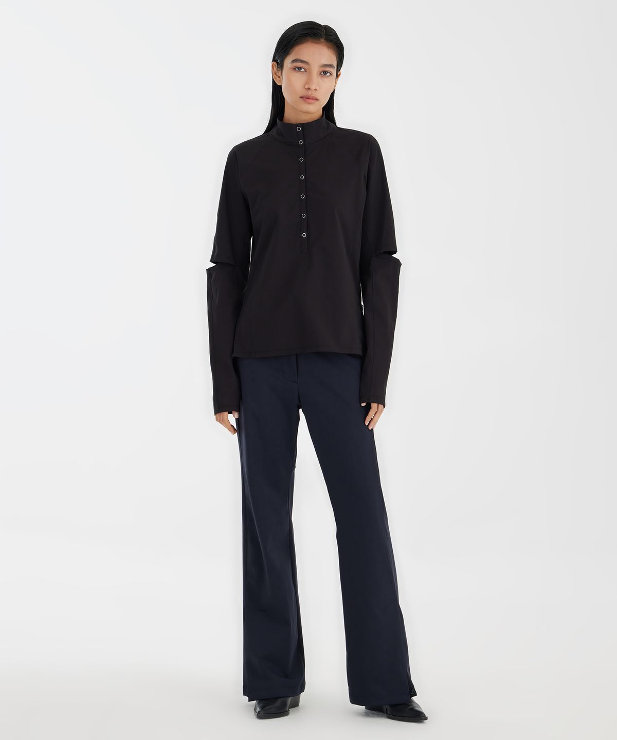 유스(YOUTH) Side-Slit Pants - Navy