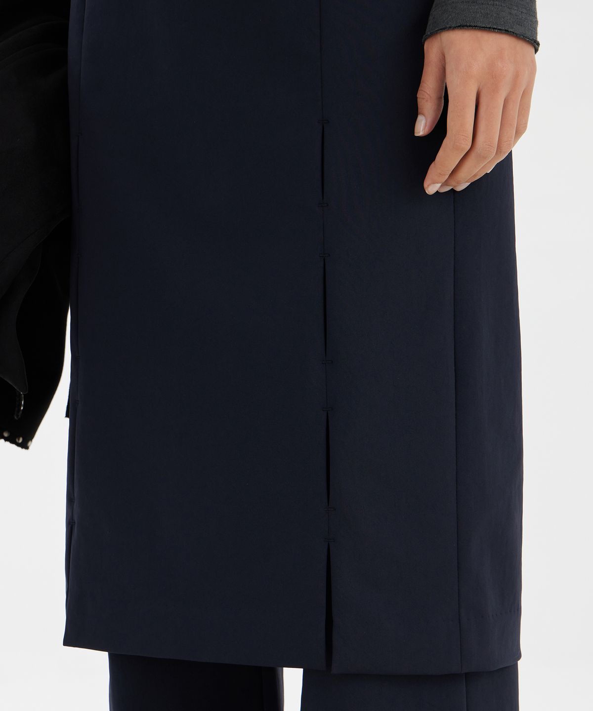 유스(YOUTH) Front-Slit Skirt - Navy