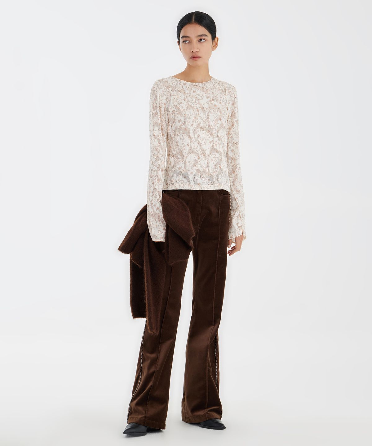 유스(YOUTH) Second Skin Woven Top - Ivory