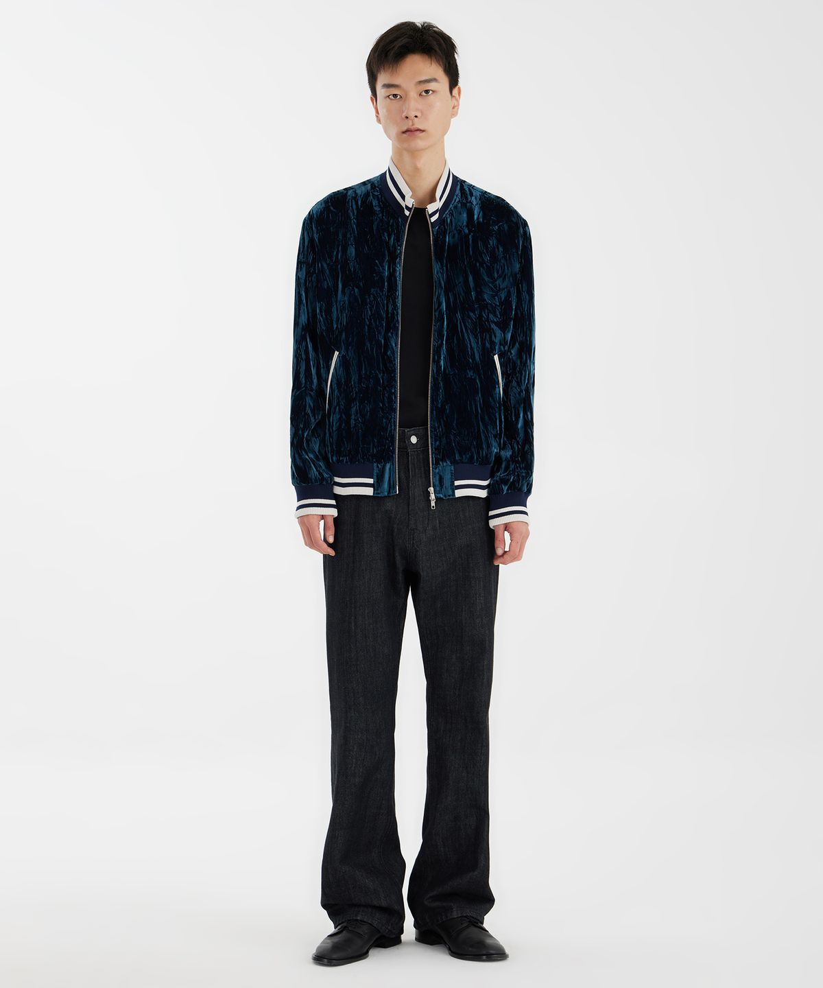 유스(YOUTH) Track Jacket - Navy Creased