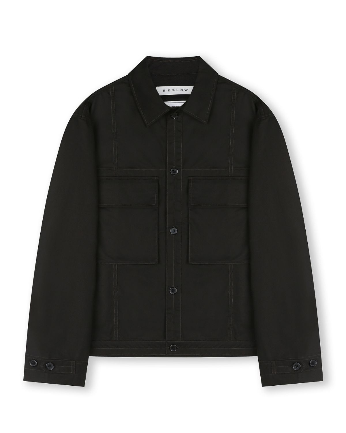 비슬로우(BESLOW) MILITARY BIG POCKET COTTON JACKET BLACK