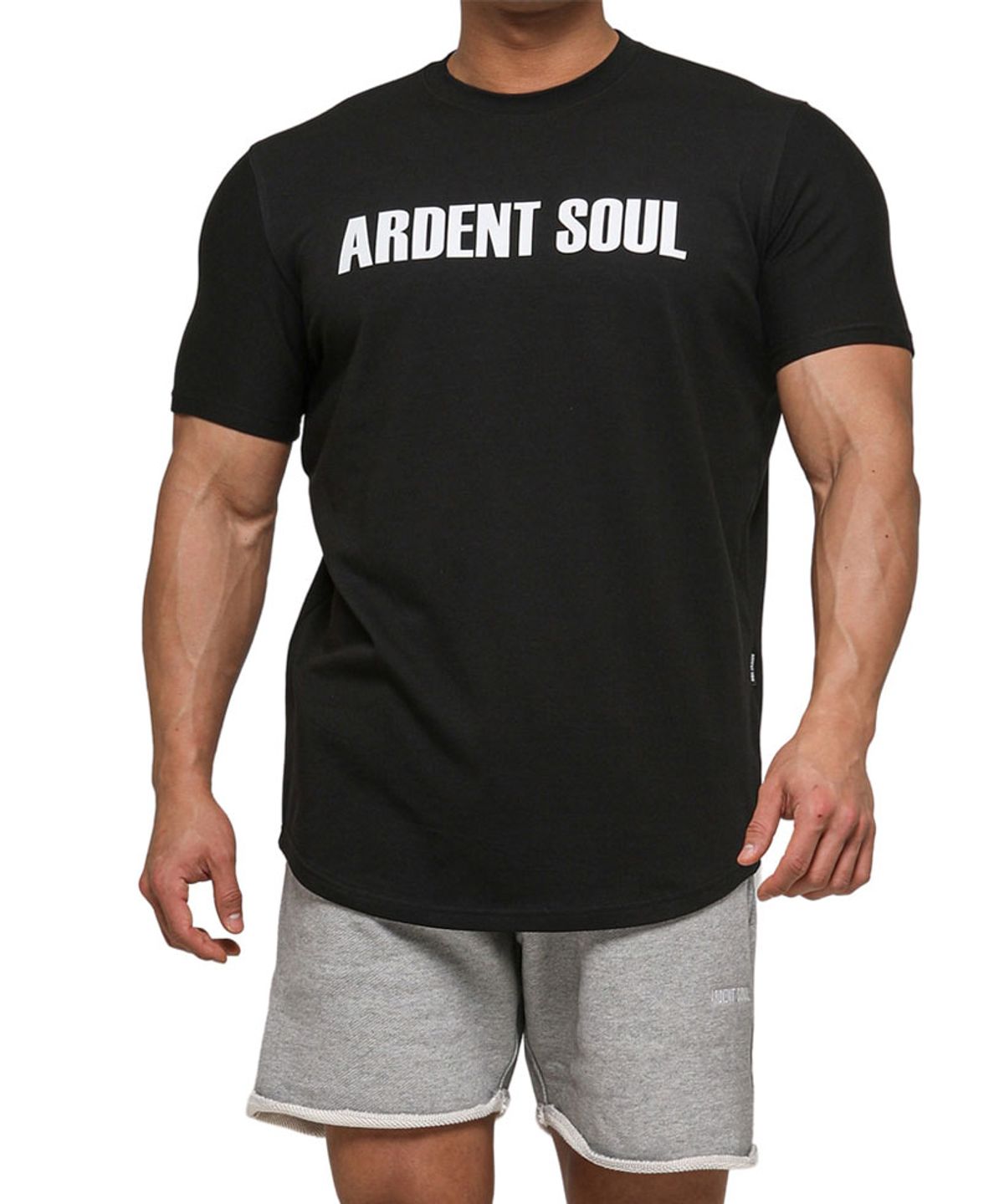 아던트소울(ARDENTSOUL) 모달 스판 심플로고 머슬핏 반팔티 3 color