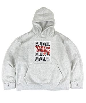 Criminals Hand Warmer Sweat Hoodie white melange