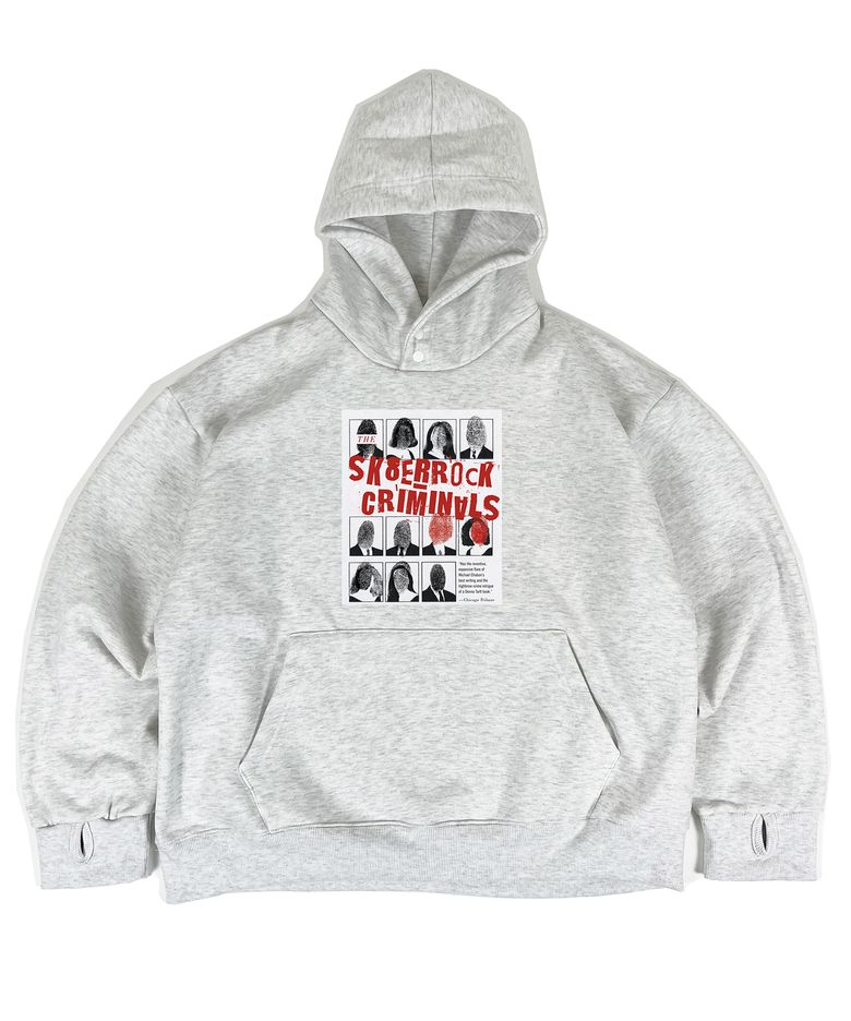 Criminals Hand Warmer Sweat Hoodie white melange