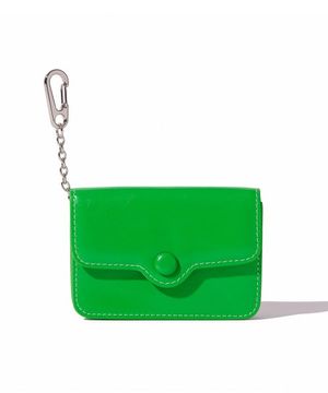 도트 콤팩트 키링 명함 카드지갑 그린