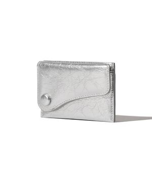 도트 새들 슬림 미니 교통 카드지갑 실버