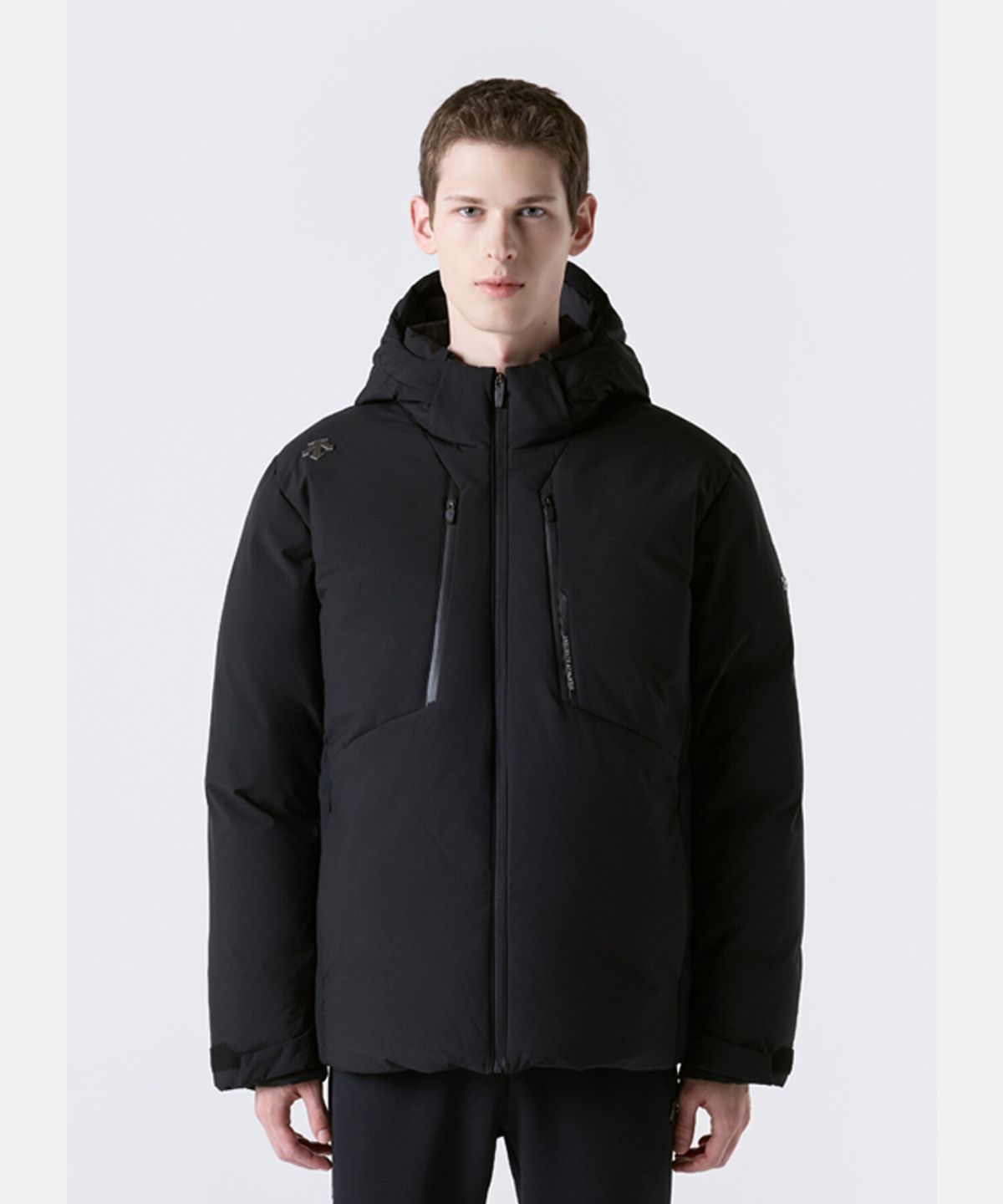 데상트(DESCENTE) 캐논 후드 디테쳐블 다운 자켓 블랙 SR323SDJ92