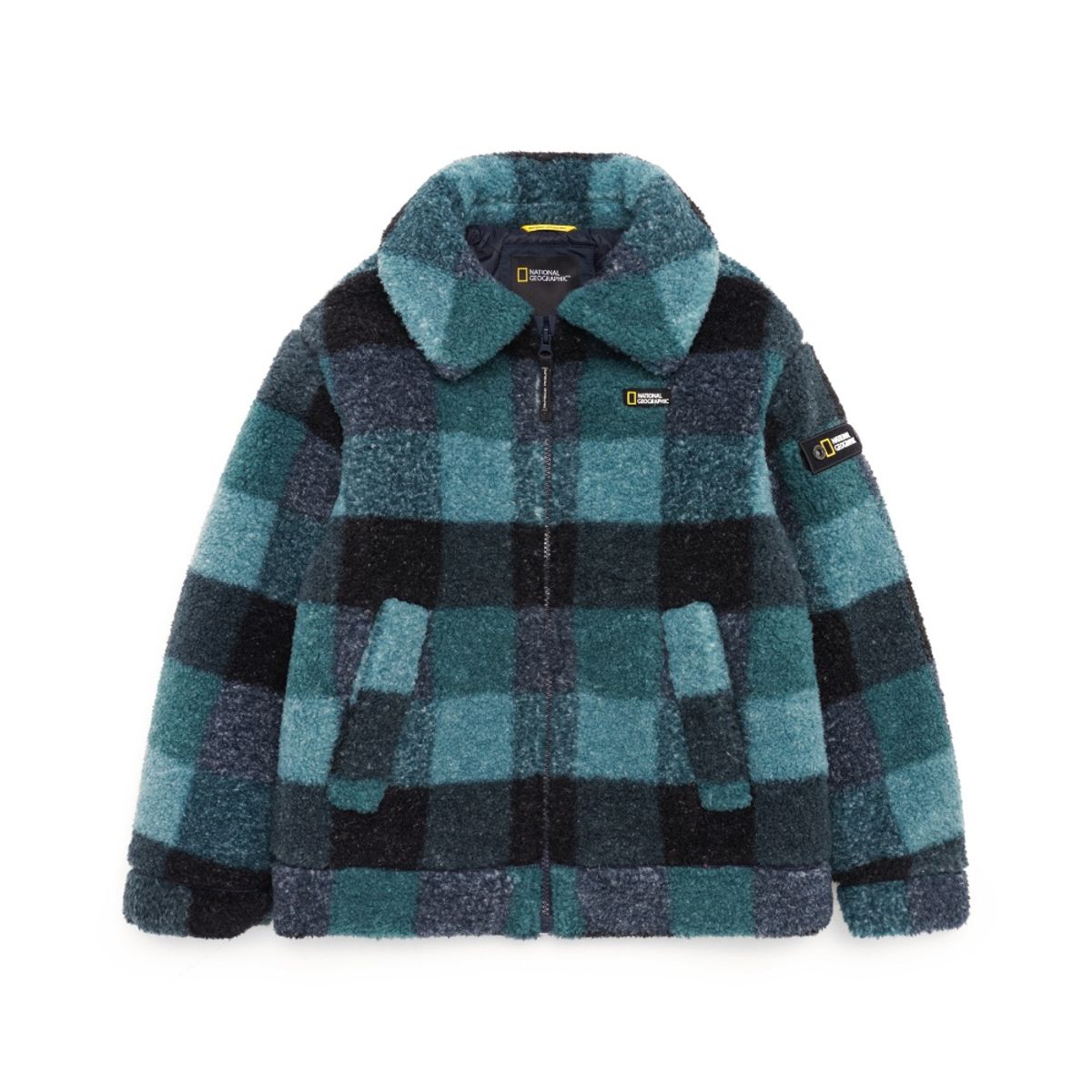 내셔널지오그래픽 키즈(NATIONAL GEOGRAPHIC KIDS) K224UFJ160 카라넥 플리스 F-ZIP TEALGREEN