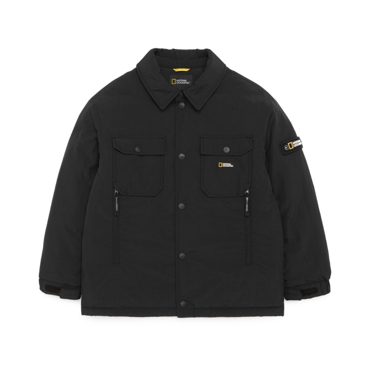 내셔널지오그래픽 키즈(NATIONAL GEOGRAPHIC KIDS) K223UPD060 셔츠형 패딩 점퍼 CARBONBLACK