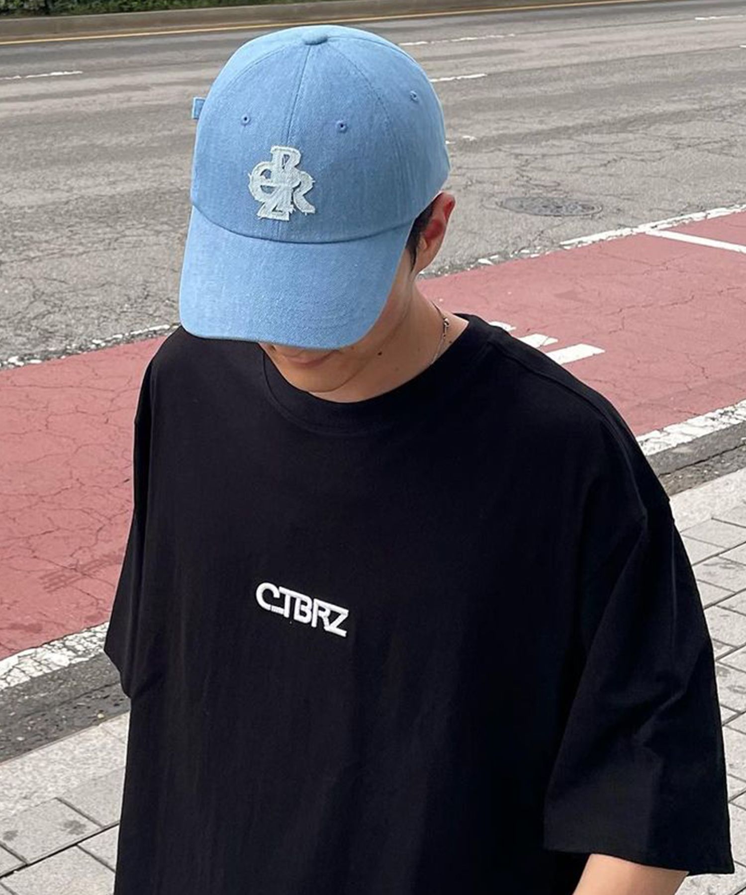 ★関税込★CITYBREEZE★Denim Applique Embroidered Ball Cap★ ☆【CITYBREEZE】☆Denim Applique Embroidered Ball Ca.p