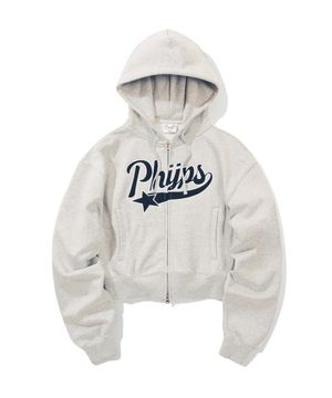 [우먼즈] 크롭 스타테일 후드집업_오트밀